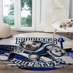 Personalised Canterbury Bankstown Bulldogs Round Carpet Rugby Mascot Sydney City Skyline