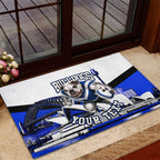 Personalised Canterbury Bankstown Bulldogs Rubber Doormat Rugby Mascot Sydney City Skyline