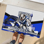 Personalised Canterbury Bankstown Bulldogs Rubber Doormat Rugby Mascot Sydney City Skyline