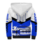 Personalised Canterbury Bankstown Bulldogs Sherpa Hoodie Rugby Mascot Sydney City Skyline