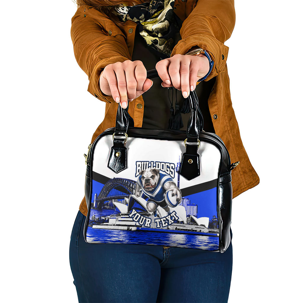 Personalised Canterbury Bankstown Bulldogs Shoulder Handbag Rugby Mascot Sydney City Skyline