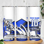 Personalised Canterbury Bankstown Bulldogs Skinny Tumbler Rugby Mascot Sydney City Skyline