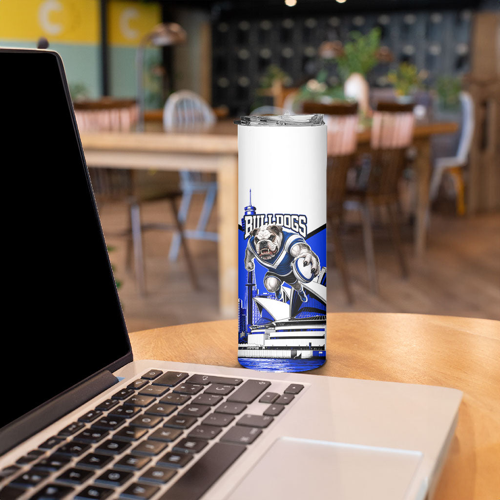 Personalised Canterbury Bankstown Bulldogs Skinny Tumbler Rugby Mascot Sydney City Skyline