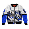 Personalised Canterbury Bankstown Bulldogs Sleeve Zip Bomber Jacket Rugby Mascot Sydney City Skyline
