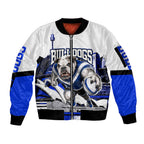 Personalised Canterbury Bankstown Bulldogs Sleeve Zip Bomber Jacket Rugby Mascot Sydney City Skyline