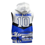Personalised Canterbury Bankstown Bulldogs Sleeveless Hoodie Rugby Mascot Sydney City Skyline