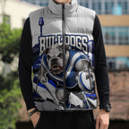 Personalised Canterbury Bankstown Bulldogs Sleeveless Puffer Jacket Rugby Mascot Sydney City Skyline