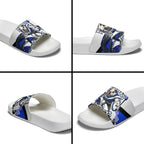 Personalised Canterbury Bankstown Bulldogs Slide Sandals Rugby Mascot Sydney City Skyline