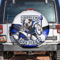 Personalised Canterbury Bankstown Bulldogs Spare Tire Cover Rugby Mascot Sydney City Skyline