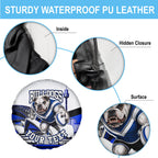 Personalised Canterbury Bankstown Bulldogs Spare Tire Cover Rugby Mascot Sydney City Skyline