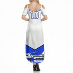 Personalised Canterbury Bankstown Bulldogs Summer Maxi Dress Rugby Mascot Sydney City Skyline