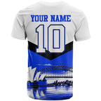 Personalised Canterbury Bankstown Bulldogs T Shirt Rugby Mascot Sydney City Skyline