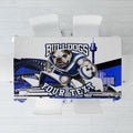 Personalised Canterbury Bankstown Bulldogs Tablecloth Rugby Mascot Sydney City Skyline