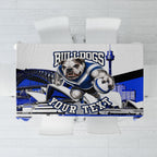 Personalised Canterbury Bankstown Bulldogs Tablecloth Rugby Mascot Sydney City Skyline