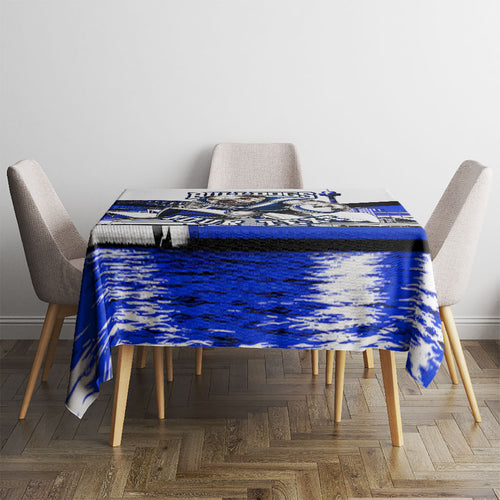 Personalised Canterbury Bankstown Bulldogs Tablecloth Rugby Mascot Sydney City Skyline