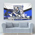 Personalised Canterbury Bankstown Bulldogs Tapestry Rugby Mascot Sydney City Skyline