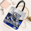 Personalised Canterbury Bankstown Bulldogs Tote Bag Rugby Mascot Sydney City Skyline