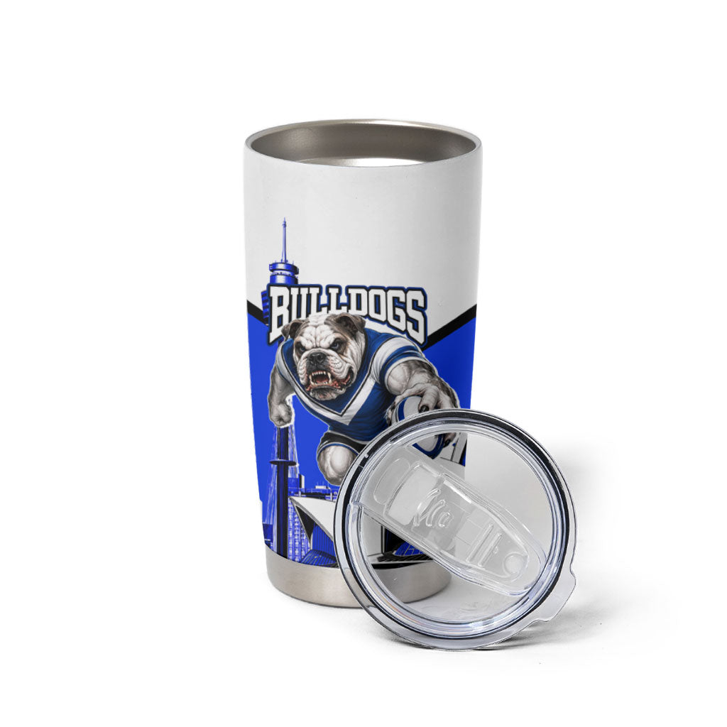 Personalised Canterbury Bankstown Bulldogs Tumbler Cup Rugby Mascot Sydney City Skyline