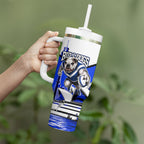Personalised Canterbury Bankstown Bulldogs Tumbler With Handle Rugby Mascot Sydney City Skyline