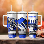 Personalised Canterbury Bankstown Bulldogs Tumbler With Handle Rugby Mascot Sydney City Skyline