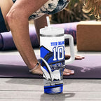Personalised Canterbury Bankstown Bulldogs Tumbler With Handle Rugby Mascot Sydney City Skyline