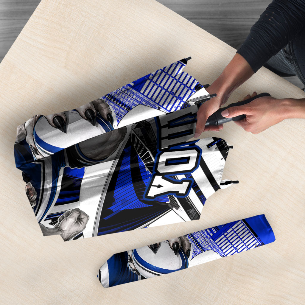 Personalised Canterbury Bankstown Bulldogs Umbrella Rugby Mascot Sydney City Skyline