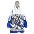 Personalised Canterbury Bankstown Bulldogs Wearable Blanket Hoodie Rugby Mascot Sydney City Skyline