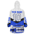 Personalised Canterbury Bankstown Bulldogs Wearable Blanket Hoodie Rugby Mascot Sydney City Skyline