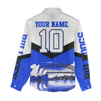 Personalised Canterbury Bankstown Bulldogs Women Casual Shirt Rugby Mascot Sydney City Skyline