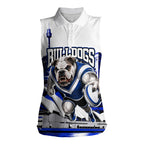 Personalised Canterbury Bankstown Bulldogs Women Sleeveless Polo Shirt Rugby Mascot Sydney City Skyline