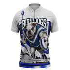 Personalised Canterbury Bankstown Bulldogs Zipper Polo Shirt Rugby Mascot Sydney City Skyline