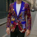 Personalized Brisbane Lions Christmas Blazer Australian Football Mascot - Ugly Xmas Pattern Festive