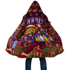 Personalized Brisbane Lions Christmas Cloak Australian Football Mascot - Ugly Xmas Pattern Festive