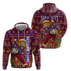 Personalized Brisbane Lions Christmas Hoodie Australian Football Mascot - Ugly Xmas Pattern Festive