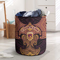 Personalized Brisbane Broncos Laundry Basket Polynesian Tribal Pattern Style