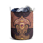Personalized Brisbane Broncos Laundry Basket Polynesian Tribal Pattern Style