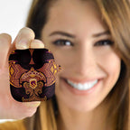 Personalized Brisbane Broncos AirPods Case Polynesian Tribal Pattern Style