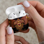 Personalized Brisbane Broncos AirPods Case Polynesian Tribal Pattern Style