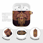 Personalized Brisbane Broncos AirPods Case Polynesian Tribal Pattern Style
