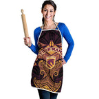 Personalized Brisbane Broncos Apron Polynesian Tribal Pattern Style