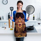 Personalized Brisbane Broncos Apron Polynesian Tribal Pattern Style