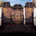 Personalized Brisbane Broncos Back Car Seat Cover Polynesian Tribal Pattern Style