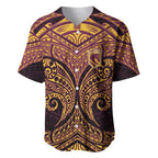 Personalized Brisbane Broncos Baseball Jersey Polynesian Tribal Pattern Style