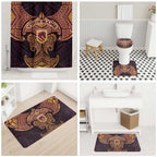 Personalized Brisbane Broncos Bathroom Set Polynesian Tribal Pattern Style