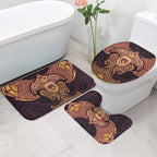 Personalized Brisbane Broncos Bathroom Set Polynesian Tribal Pattern Style