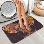 Personalized Brisbane Broncos Bathroom Set Polynesian Tribal Pattern Style
