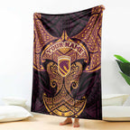 Personalized Brisbane Broncos Blanket Polynesian Tribal Pattern Style