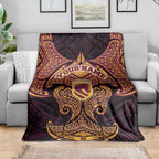 Personalized Brisbane Broncos Blanket Polynesian Tribal Pattern Style