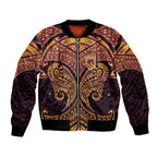 Personalized Brisbane Broncos Bomber Jacket Polynesian Tribal Pattern Style