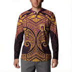 Personalized Brisbane Broncos Button Sweatshirt Polynesian Tribal Pattern Style